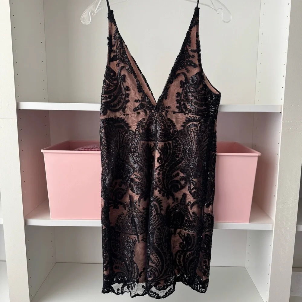 FREE PEOPLE Night Shimmers Sequin Mini Dress
